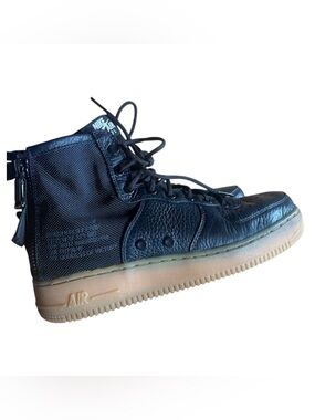 Nike SF Air Force 1 Mid in the 'Black Gum' colorway.